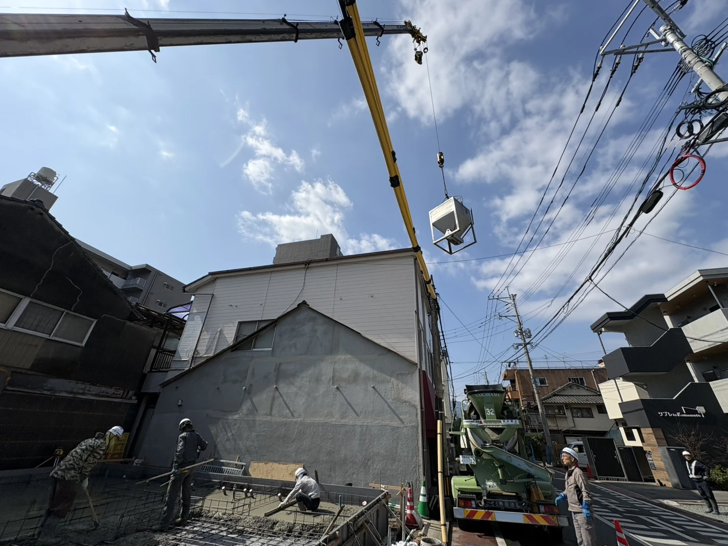土間コンクリートの打設を行いました！